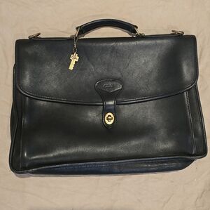 Jack Georges Black Leather Briefcase No Strap